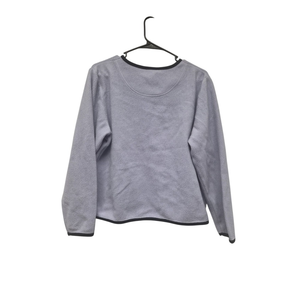 LL Bean Grandmacore Cardigan Purple Sweater Size M Cotton‎ & Polyester Blend - Picture 3 of 6